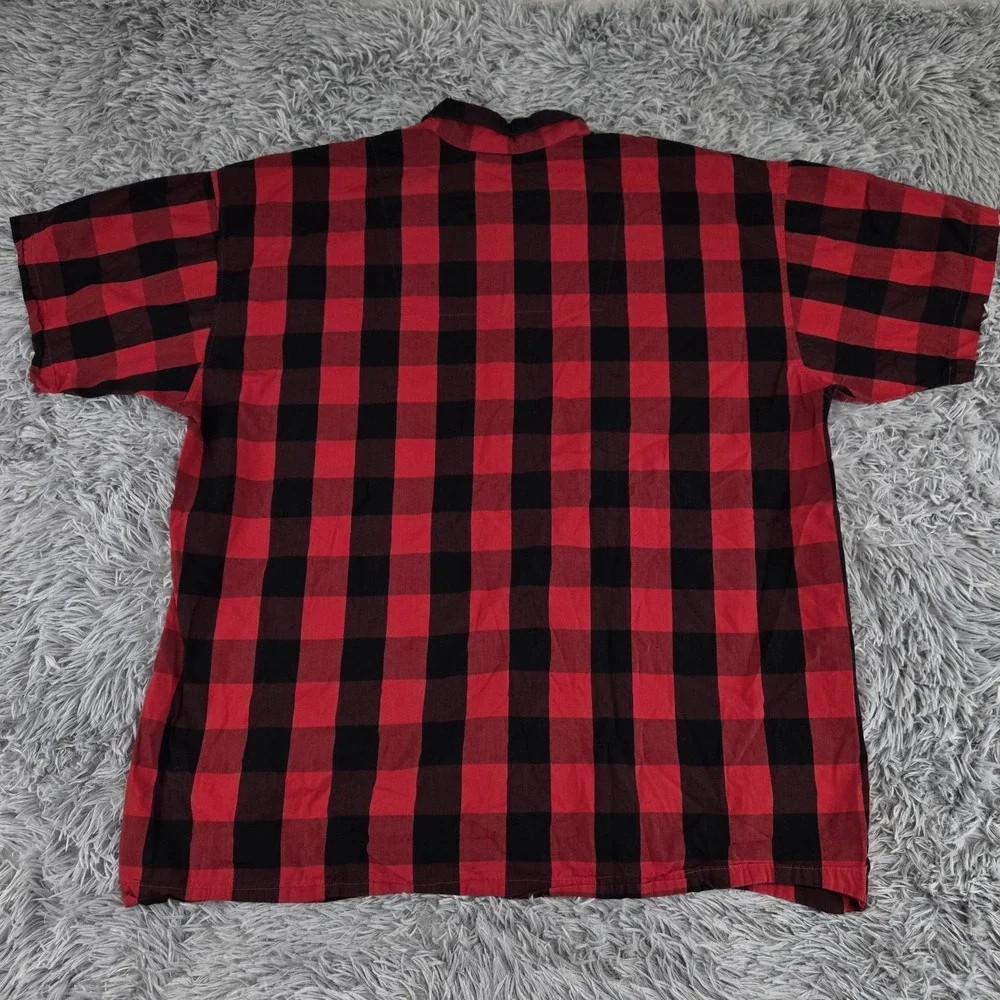 Ralph Lauren Men XL Red Bufalo Plaid Long Sleeve Button Down Cotton Pajama Shirt